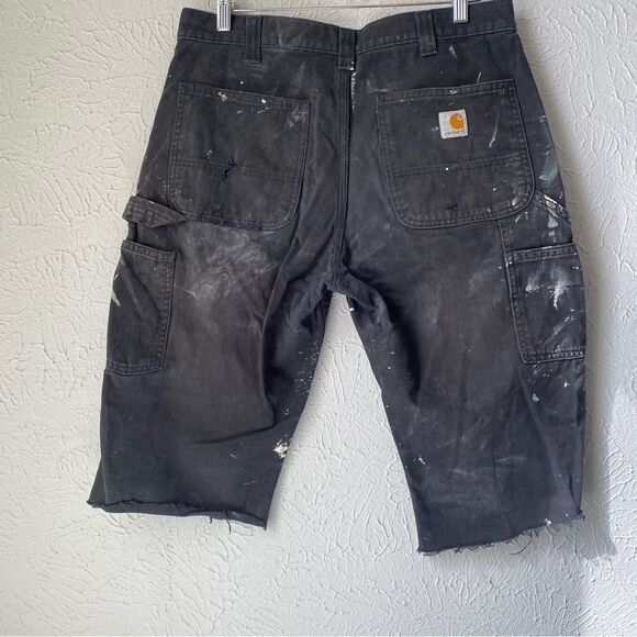 DISTRESSED Carhartt Cutoff Shorts workwear size 33 - Picture 4 of 16